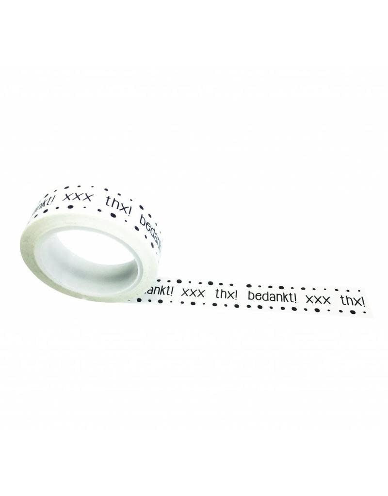 zoedt washi tape Bedankt! xxx thx!
