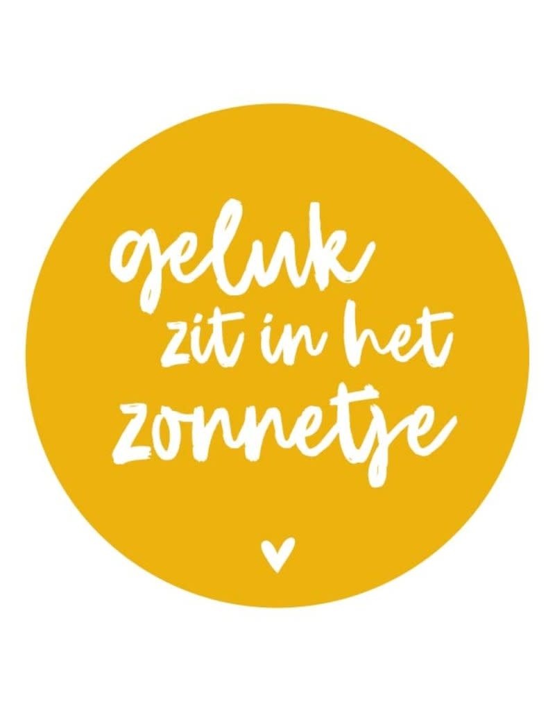 Zoedt tuincirkel 20 cm okergeel "geluk zit in het zonnetje"