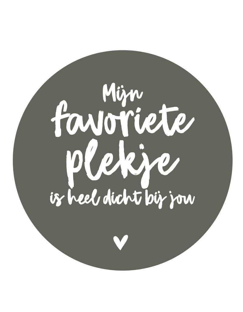 zoedt muurcirkel 20 cm olijfgroen Mijn favoriete plekje is heel dicht bij jou