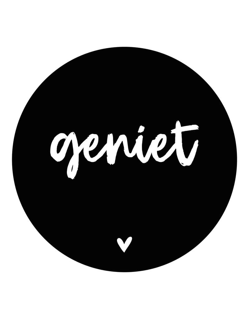 Zoedt: muurcirkel zwart 20 cm - Geniet