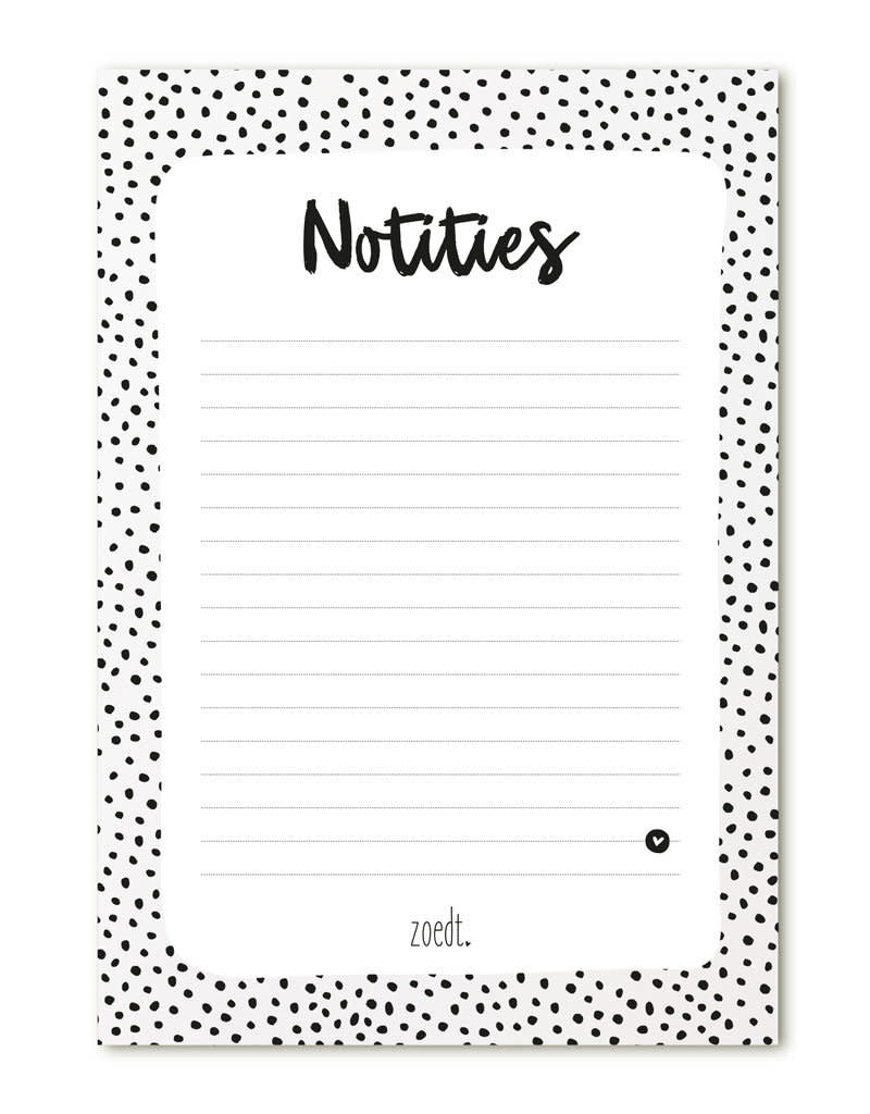 Zoedt: Notitieblok A5 Notities - dots patroon