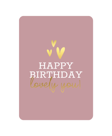 KP: kaartje a6 - Happy birthday lovely you