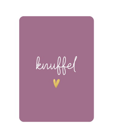 KP: kaartje a6 - Knuffel (paars)
