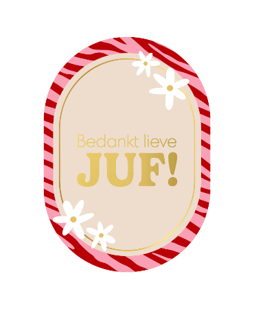 KP: kaartje a6 - Bedankt lieve juf!