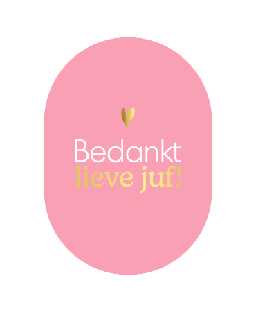 KP: kaartje a6 - Bedankt lieve juf! roze