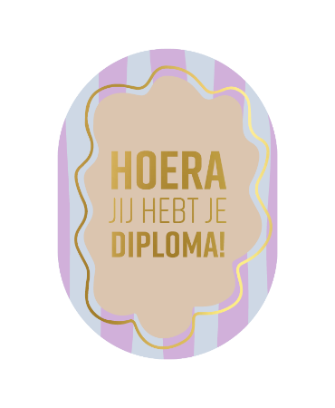 KP: kaartje a6 - Hoera jij hebt je diploma
