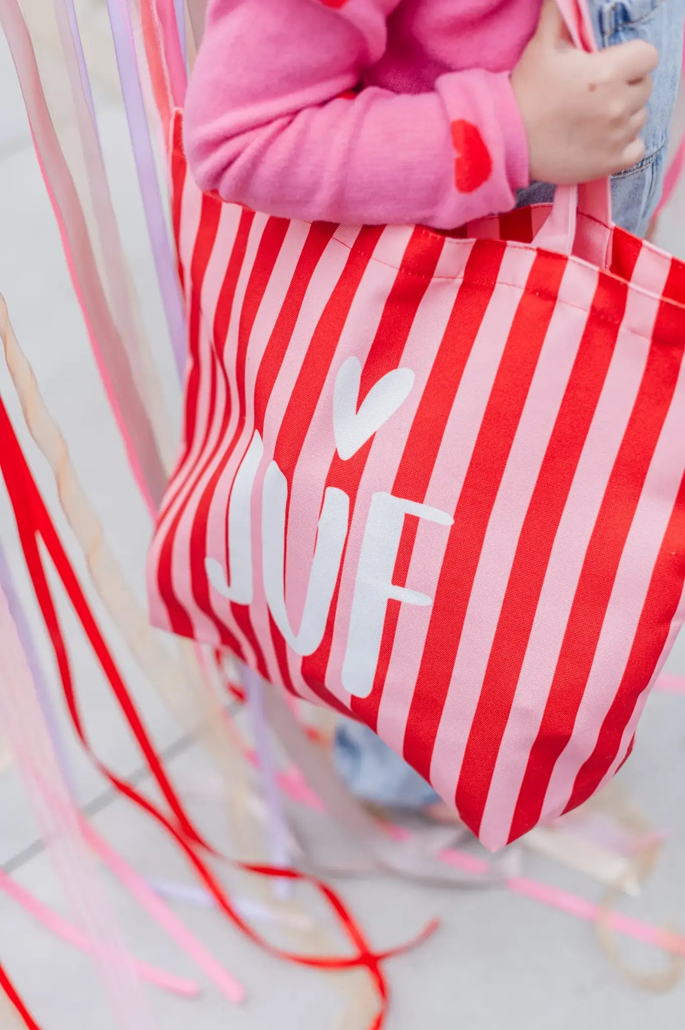 KP: Canvas tas - JUF op strepen
