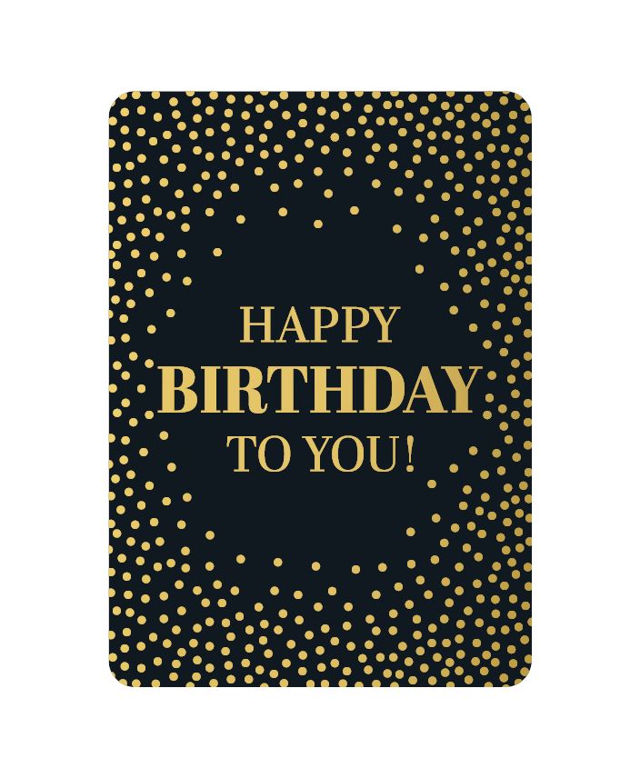KP: kaartje a6 - Happy birthday to you