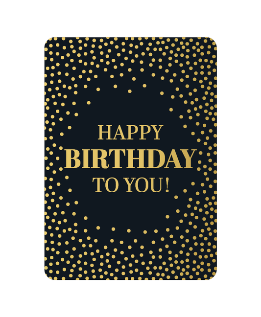 KP: kaartje a6 - Happy birthday to you