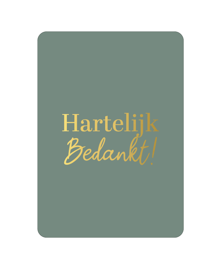 KP: kaartje a6 - Hartelijk bedankt