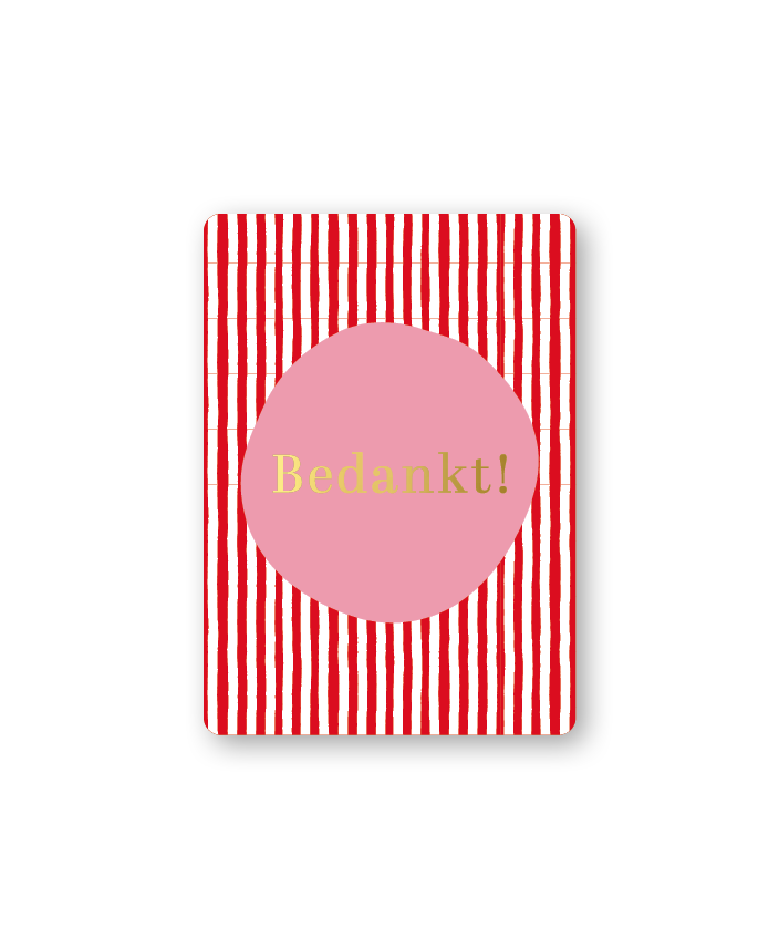 KP: mini kaartje a7 - Bedankt!