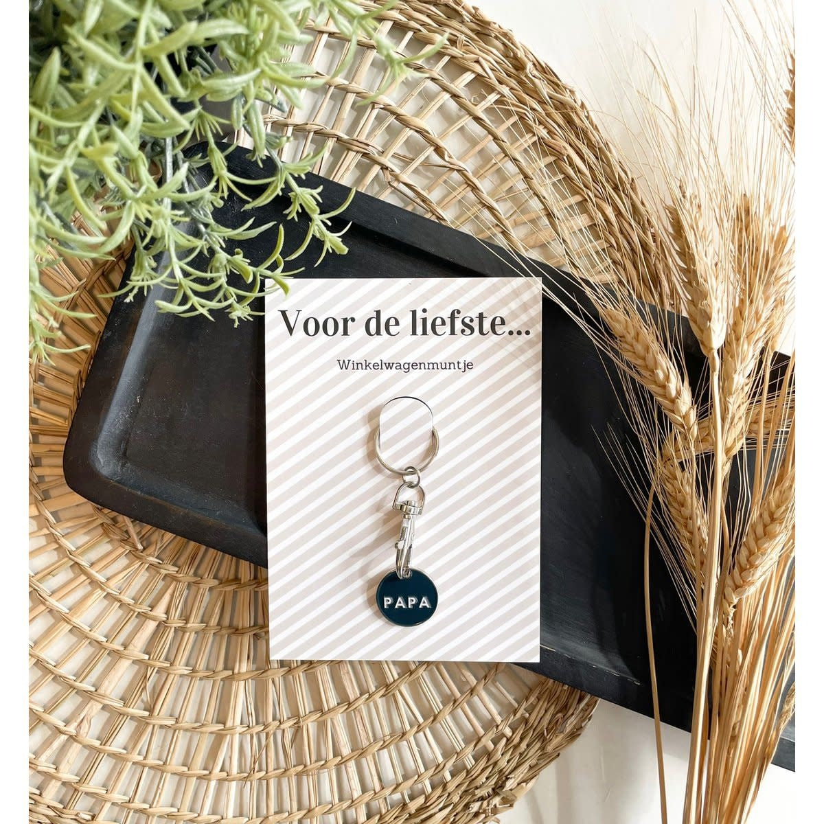 The Big gifts: Winkelwagenmunt/sleutelhanger - voor de liefste papa