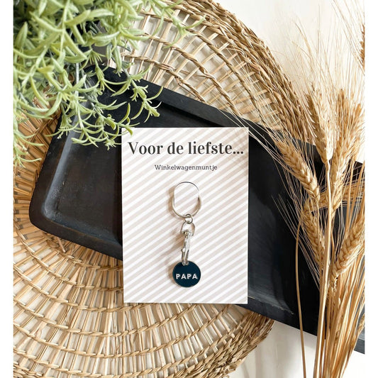 The Big gifts: Winkelwagenmunt/sleutelhanger - voor de liefste papa