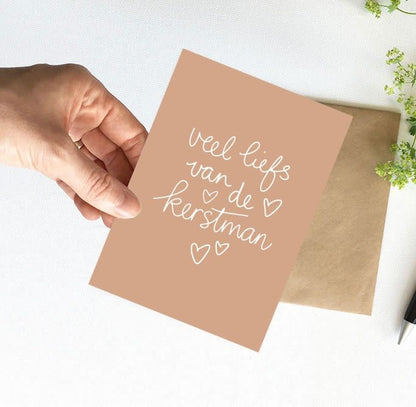Nynke ontwerpt: Kaart | Veel liefs van de kerstman
