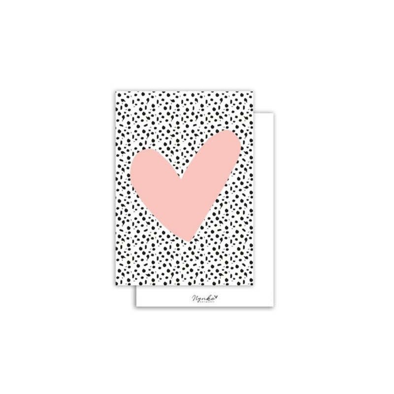 Nynke Ontwerpt: Kaart a6 | Hart roze