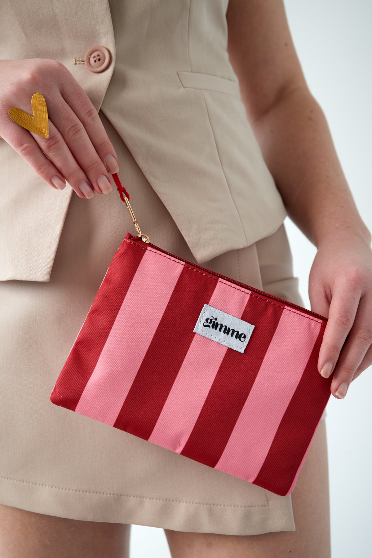 Yehwang: ritstas strepen - rood en roze