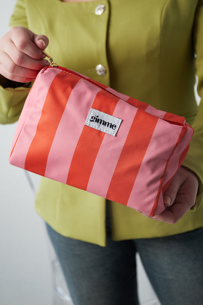 Yehwang: toilettas - strepen oranje en roze