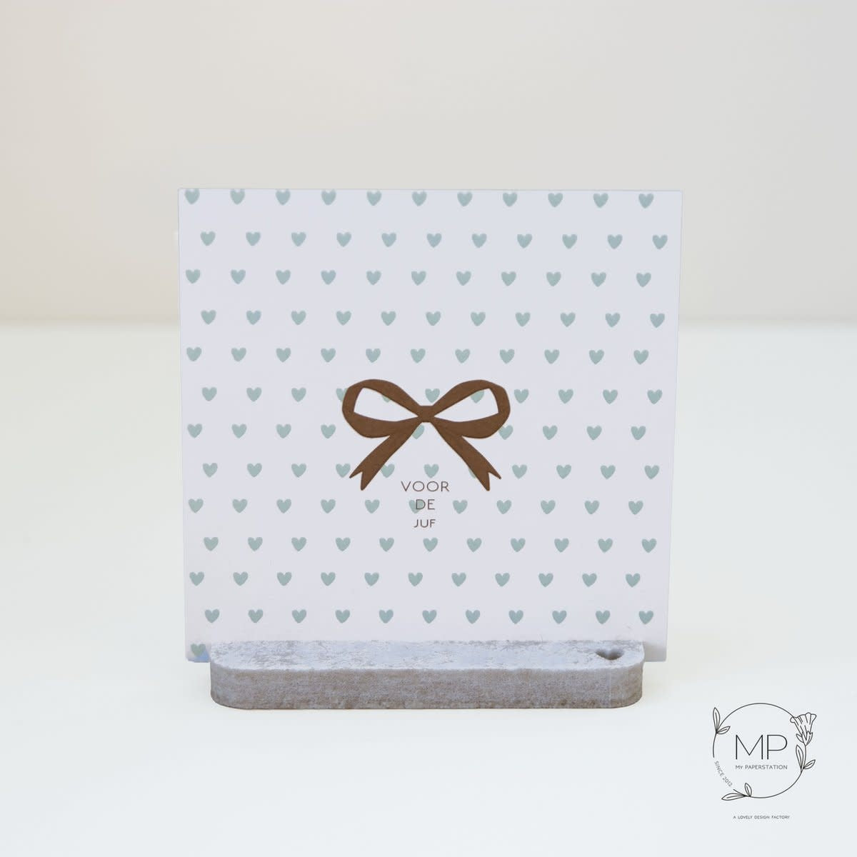 My paperstation:  Complimentjes voor de juf