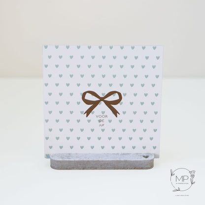 My paperstation:  Complimentjes voor de juf