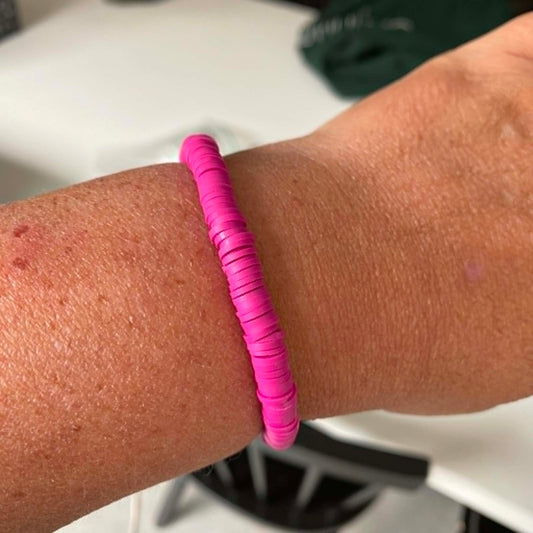 Biba: armbandje klei - felroze
