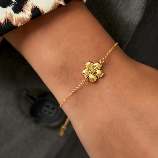 Armbandje: bloem groot