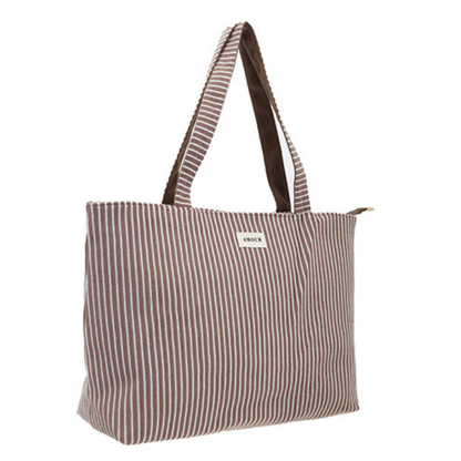 Strandtas Saverne met strepen - browny