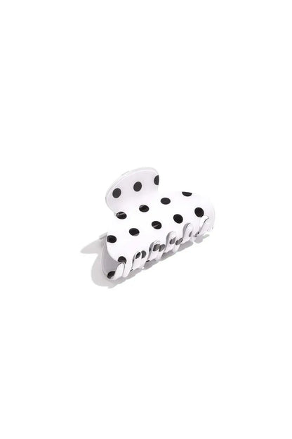 Yehwang: Haarclip stippen - wit/zwart