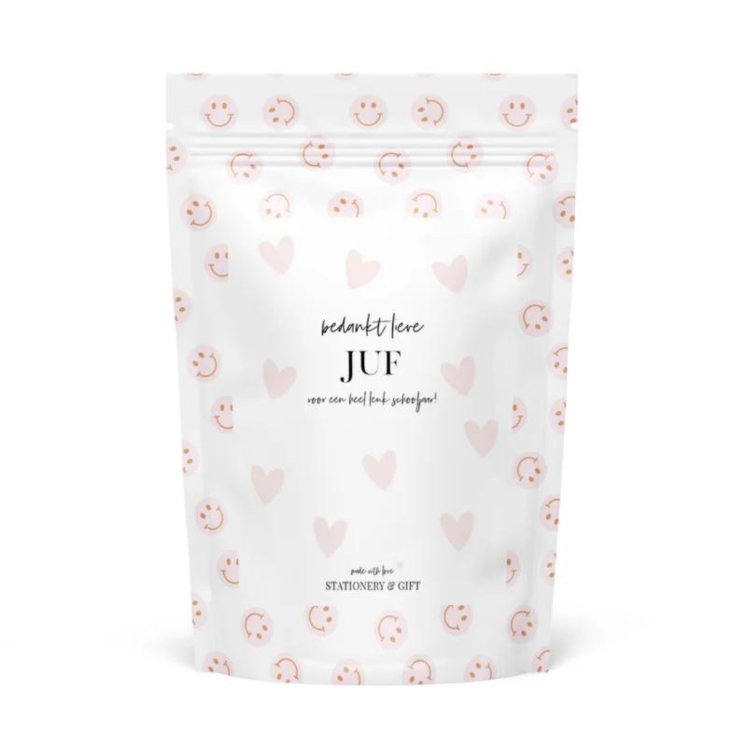 Stationery & gift Snoepzak | Bedankt lieve juf! | Smile
