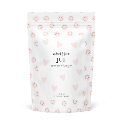 Stationery & gift Snoepzak | Bedankt lieve juf! | Smile