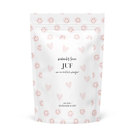 Stationery & gift Snoepzak | Bedankt lieve juf! | Smile