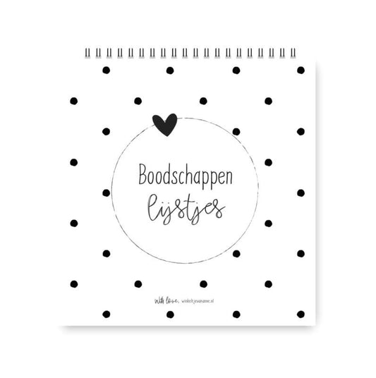 Winkeltje van Anne To do boekje - Boodschappenlijstjes