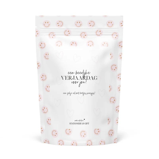 Stationery & gift Snoepzak | Heerlijke verjaardag | Smiley