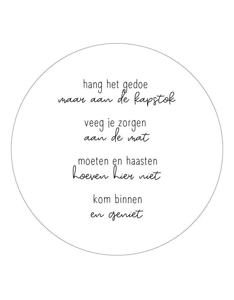 zoedt muurcirkel 20 cm wit kom binnen en geniet