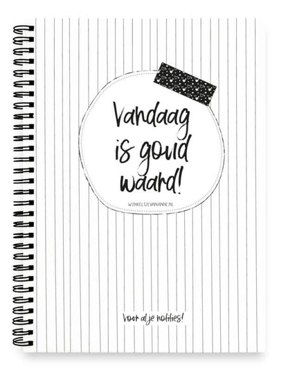 Winkeltje van Anne notitieboek: Vandaag is goud waard