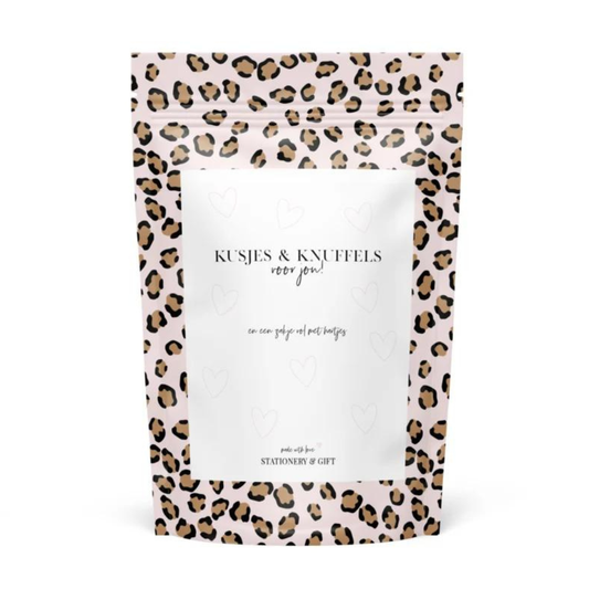 Stationery & gift Snoepzak | Kusjes & knuffels | Pink Leopard