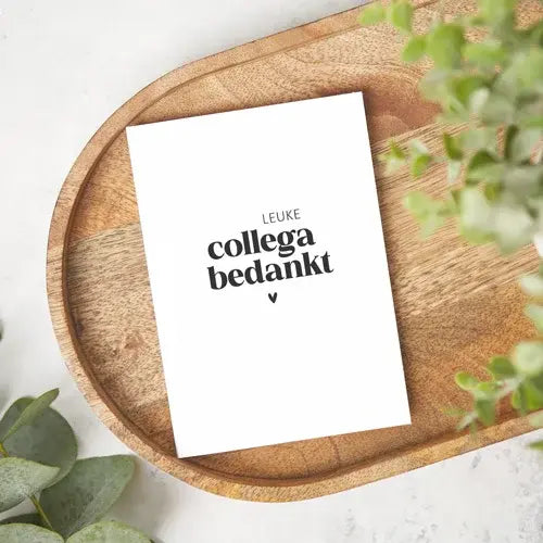 Liefz: kaart a6 - leuke collega bedankt!