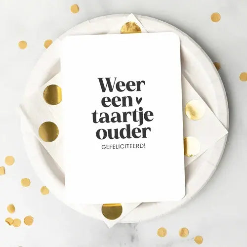Liefz: kaart a6 - Weer een taartje ouder