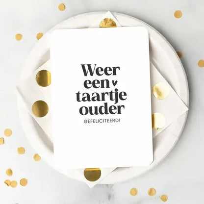 Liefz: kaart a6 - Weer een taartje ouder