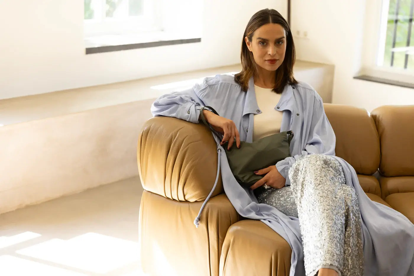 Tinne + Mia: Cross body baggy | olive night