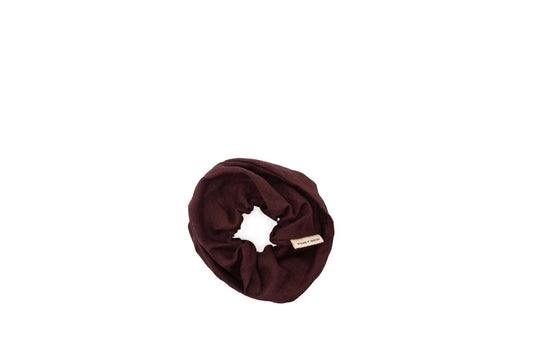 Monk & anna: scrunchie - linen mahogany