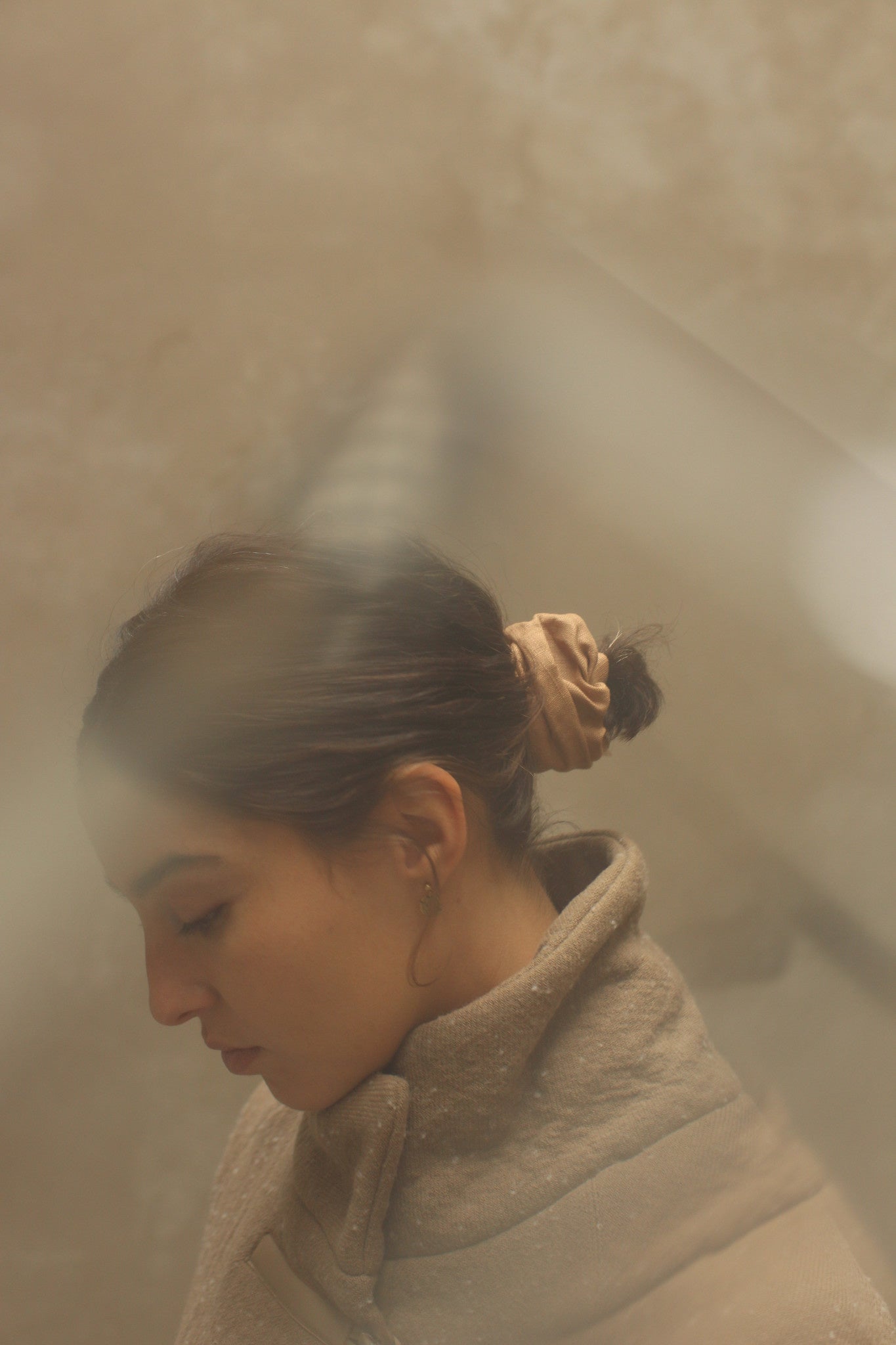 Monk & anna: scrunchie - linen birch