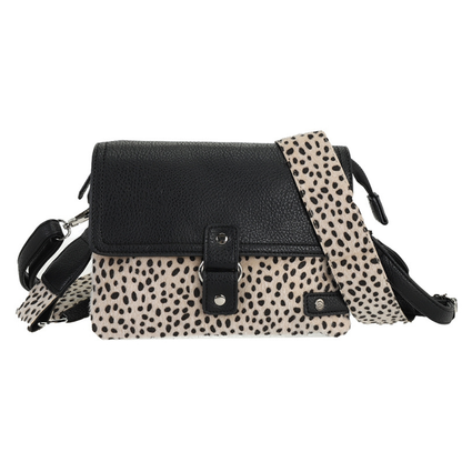 I'm dutch: Handtas - schoudertasje Bremen - Black dot
