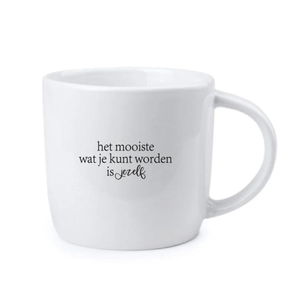 Winkeltje van Anne: Mok | Het mooiste wat je kunt worden, is jezelf