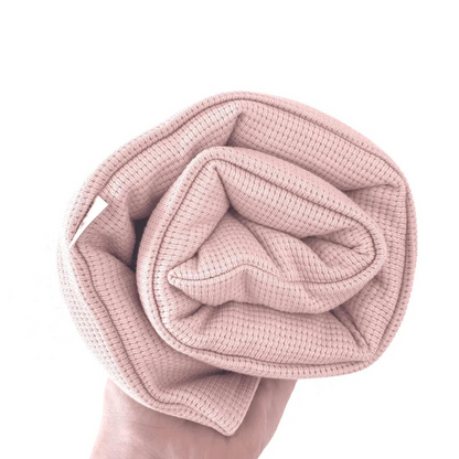 Janneke's Warmtesjaal nude roze | biologisch lijnzaad