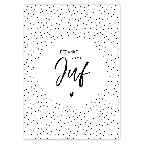 Liefz: kaart a6 - bedankt lieve juf