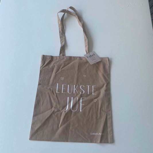 Label ZeeV: Katoenen tas - juf