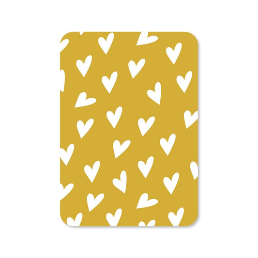Kaartjes van Maaike: Kaartje a6 - hartjes groen