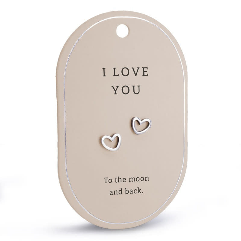 Miko: Oorbellen - Zilver - I love you