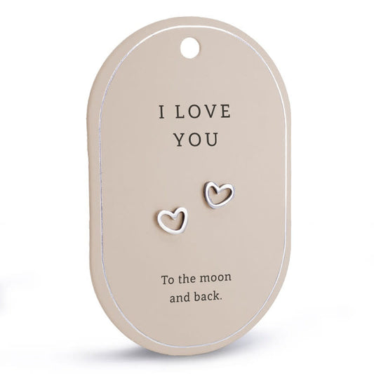 Miko: Oorbellen - Zilver - I love you
