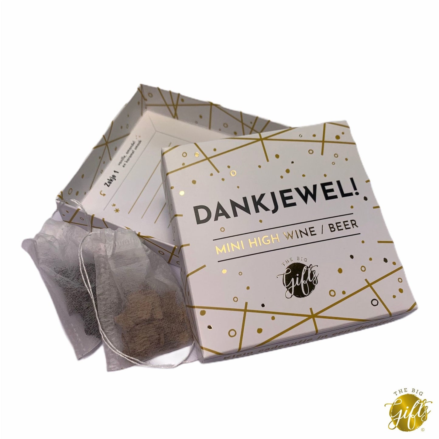 The big gifts: Kaart en cadeau in één - Mini high wine/beer - dankjewel